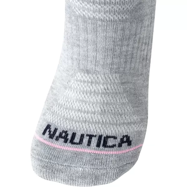 Nautica Womens Athletic Socks  Cushioned Low Cut Ankle Socks 12 PackGrey Tab