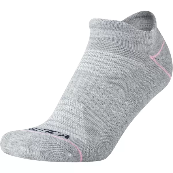 Nautica Womens Athletic Socks  Cushioned Low Cut Ankle Socks 12 PackGrey Tab