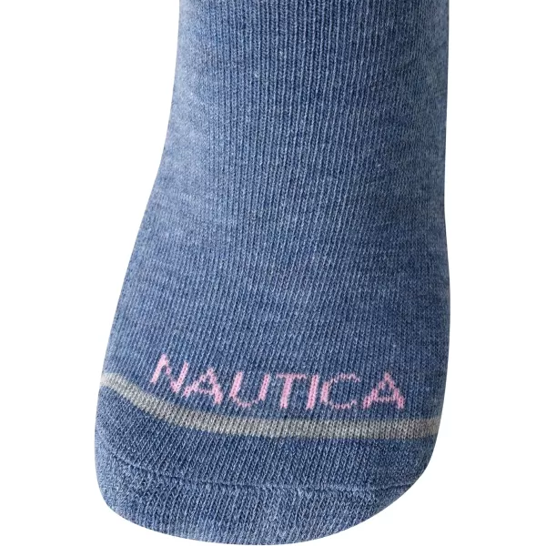 Nautica Womens Athletic Socks  Cushioned Low Cut Ankle Socks 12 PackPink Assorted