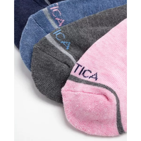 Nautica Womens Athletic Socks  Cushioned Low Cut Ankle Socks 12 PackPink Assorted