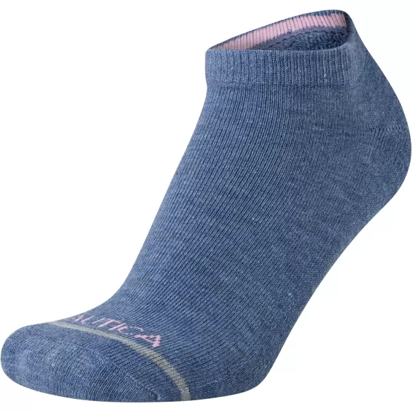 Nautica Womens Athletic Socks  Cushioned Low Cut Ankle Socks 12 PackPink Assorted