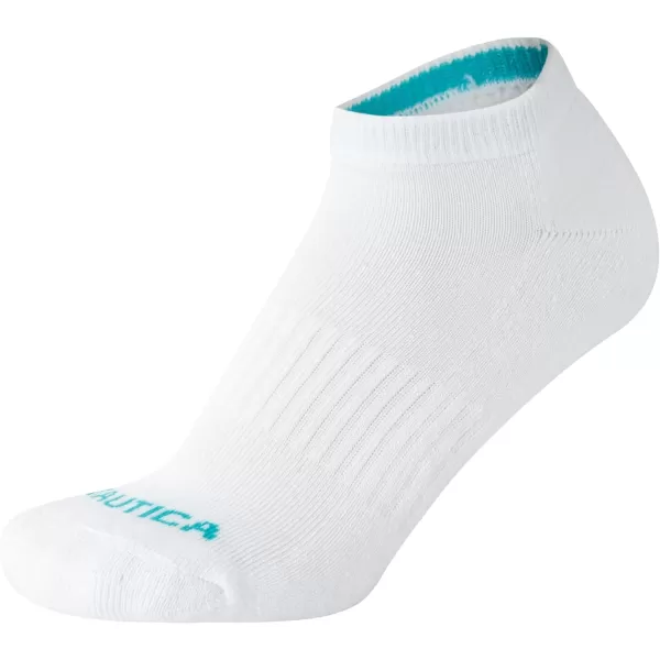 Nautica Womens Athletic Socks  Cushioned Low Cut Ankle Socks 12 PackWhite