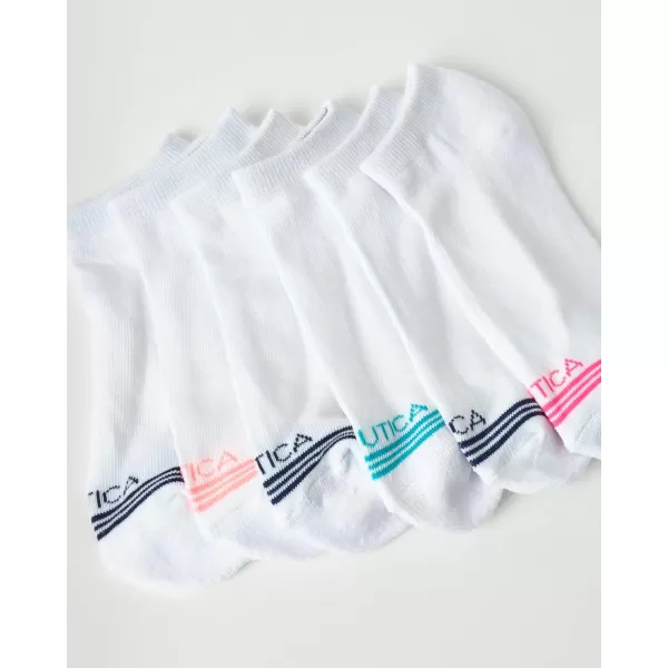 Nautica Womens Athletic Socks  Cushioned Low Cut Ankle Socks 12 PackWhite Out