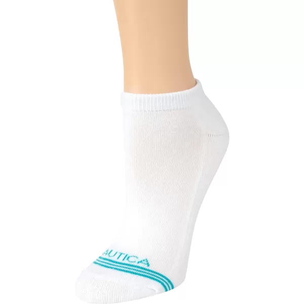 Nautica Womens Athletic Socks  Cushioned Low Cut Ankle Socks 12 PackWhite Out