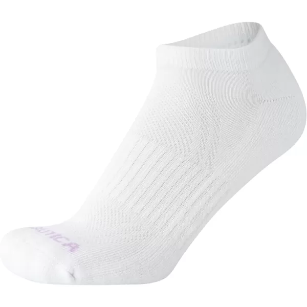 Nautica Womens Athletic Socks  Cushioned Low Cut Ankle Socks 12 PackWhite Pattern