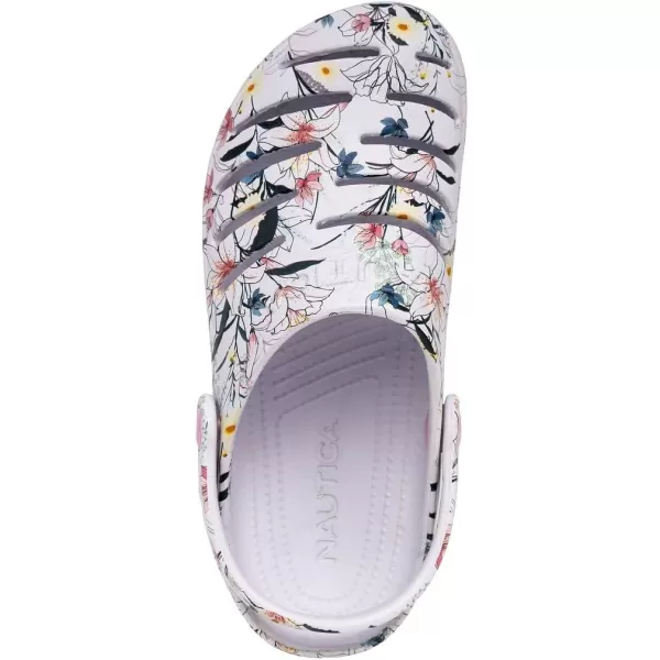 Nautica Womens Clogs  Athletic Sports Sandal  Water Shoes SlipOn with Adjustable Back Strap  Beach Sports Shoe  River EdgeLily Print