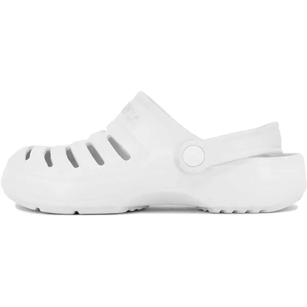 Nautica Womens Clogs  Athletic Sports Sandal  Water Shoes SlipOn with Adjustable Back Strap  Beach Sports Shoe  River EdgeWhite