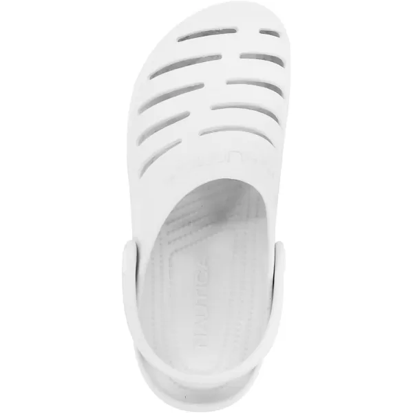 Nautica Womens Clogs  Athletic Sports Sandal  Water Shoes SlipOn with Adjustable Back Strap  Beach Sports Shoe  River EdgeWhite