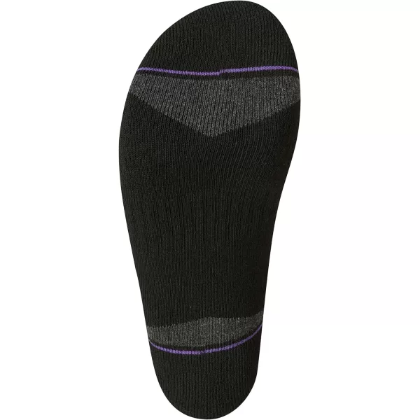 Nautica Womens Comfort Cushioned Quarter Cut Moisture Control Athletic Socks 6 PackBlack Multi