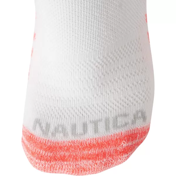 Nautica Womens Comfort Cushioned Quarter Cut Moisture Control Athletic Socks 6 PackWhite Assorted