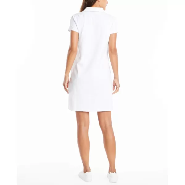 Nautica Womens Easy Classic Short Sleeve Stretch Cotton Polo DressBright White