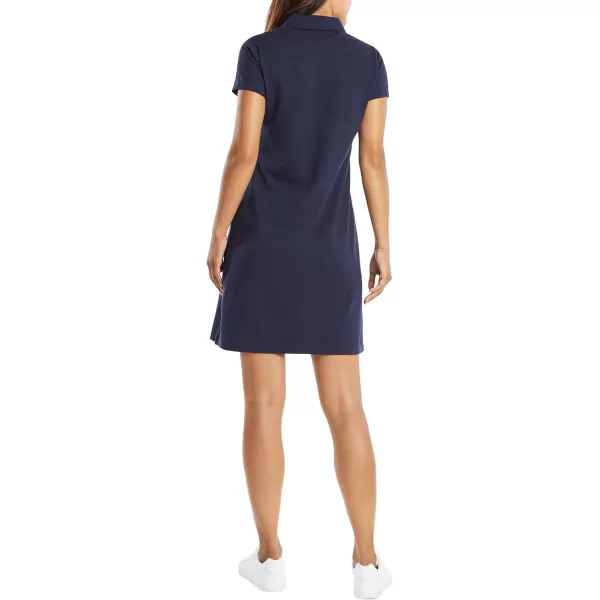 Nautica Womens Easy Classic Short Sleeve Stretch Cotton Polo DressNavy Seas