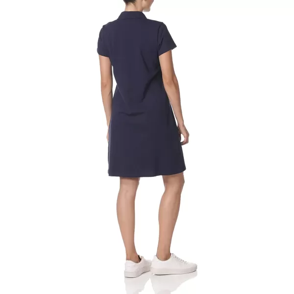 Nautica Womens Easy Classic Short Sleeve Stretch Cotton Polo DressNavy Seas