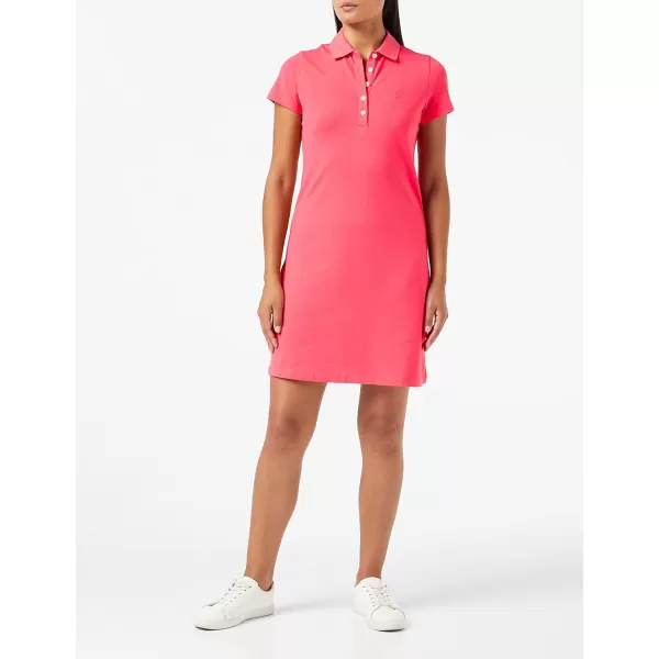 Nautica Womens Easy Classic Short Sleeve Stretch Cotton Polo DressRouge Pink