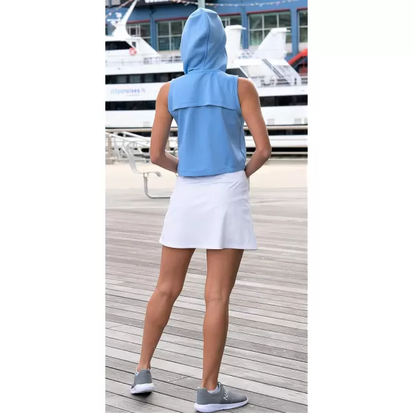 Nautica Womens Golf Tennis Skorts Skirts Athletic Activewear Workout Active Running Gym Sport Casual Skort with PocketWhite