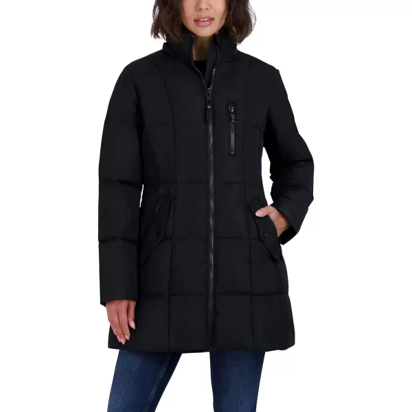 Nautica Womens Heavyweight Puffer Jacket with Faux Fur Lined HoodBlack