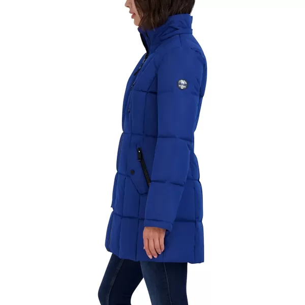 Nautica Womens Heavyweight Puffer Jacket with Faux Fur Lined HoodCobalt