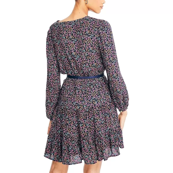 Nautica Womens Laceup Floral Print DressNavy Seas