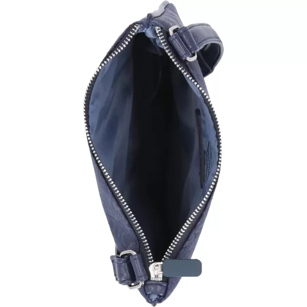 Nautica Womens Lakeside Signature Jaquard North South Crossbody BagNavy