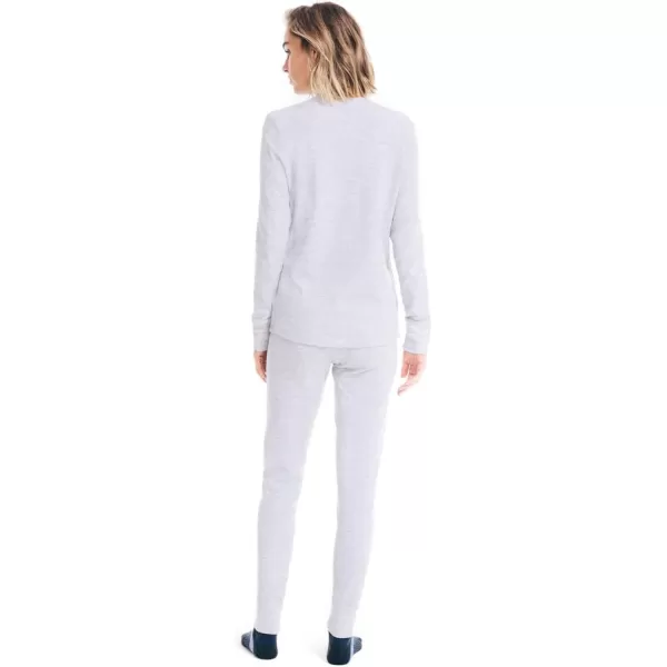 Nautica Womens Long Sleeve Long Johns Base Layer Waffle Thermal Underwear SetGrey