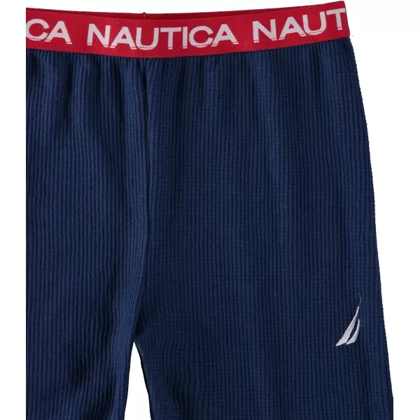 Nautica Womens Long Sleeve Long Johns Base Layer Waffle Thermal Underwear SetNavy