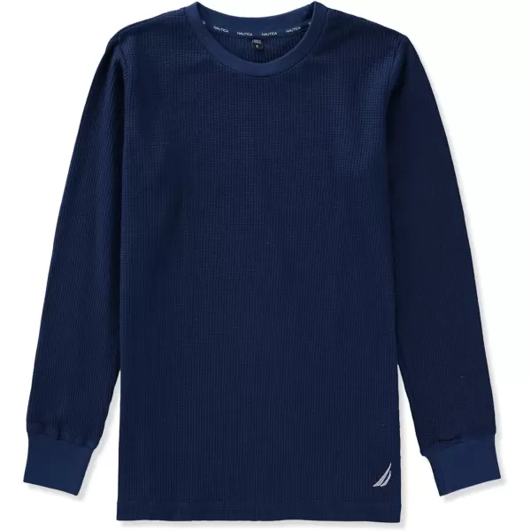 Nautica Womens Long Sleeve Long Johns Base Layer Waffle Thermal Underwear SetNavy