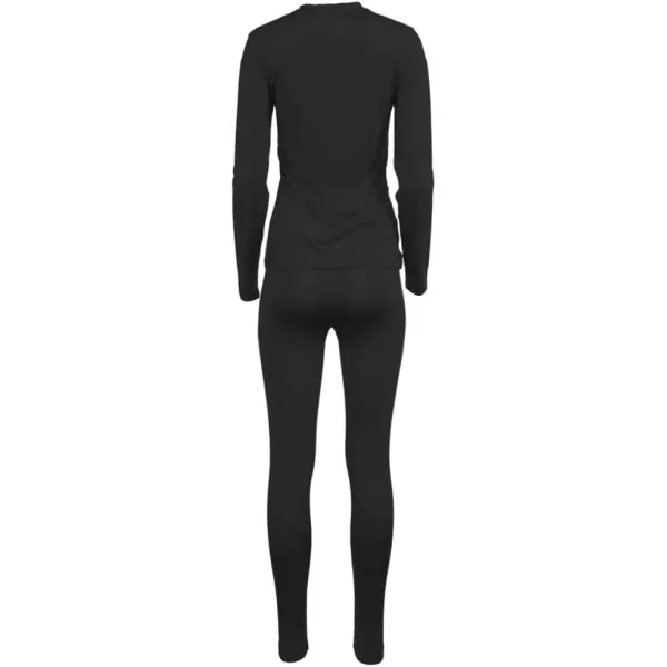 Nautica Womens Long Sleeve Long Johns Thermal Underwear Base Layer SetBlack