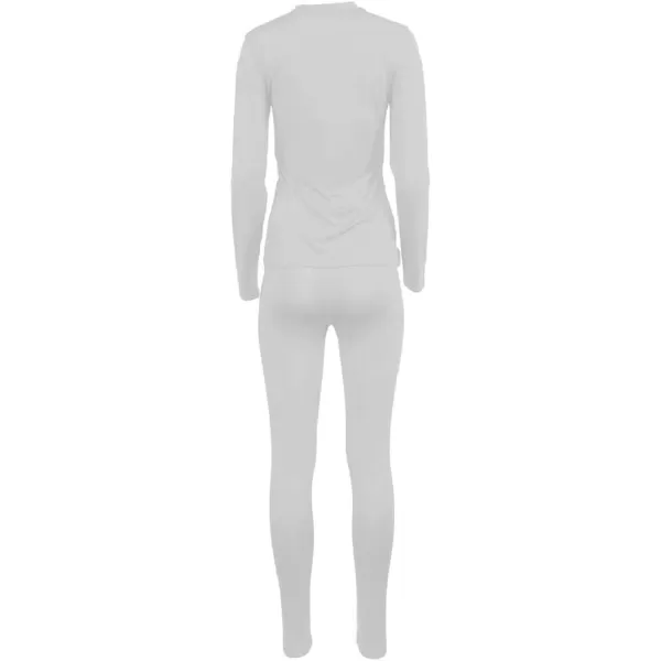 Nautica Womens Long Sleeve Long Johns Thermal Underwear Base Layer SetGrey