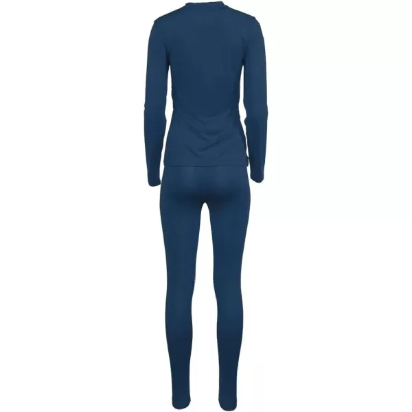 Nautica Womens Long Sleeve Long Johns Thermal Underwear Base Layer SetNavy