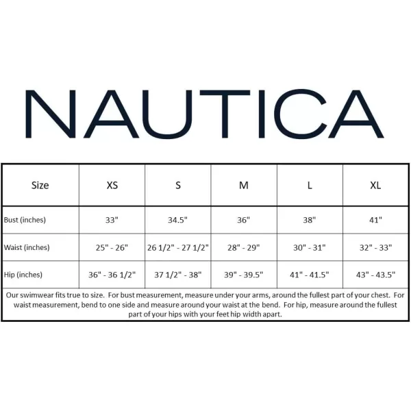 Nautica Womens Long Sleeve Rashguard UPF 30 Uv Sun Protection Swim ShirtSolid Deep Sea