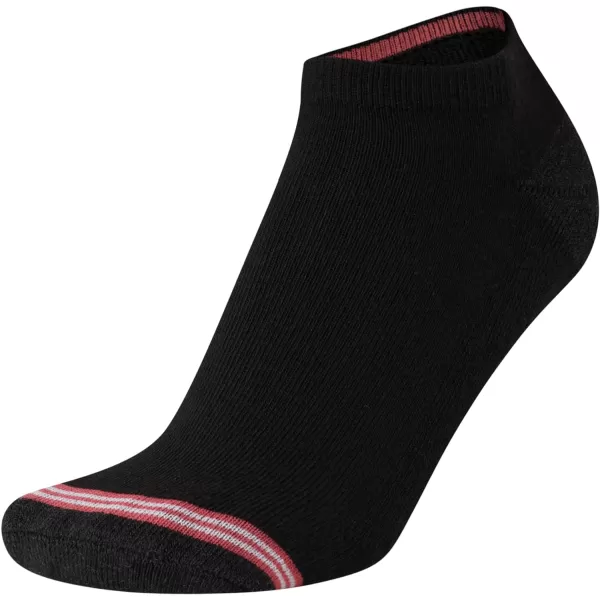 Nautica Womens Low Cut Cushioned Moisture Control Athletic Socks 6 PackBlack