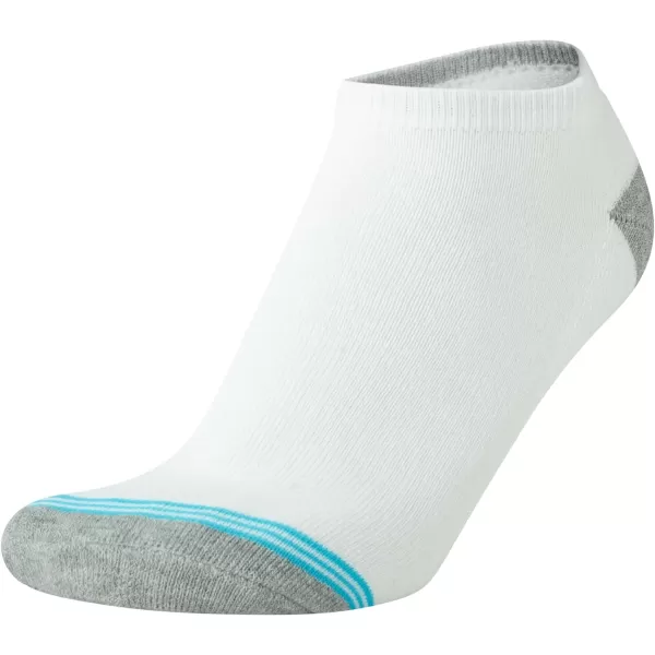 Nautica Womens Low Cut Cushioned Moisture Control Athletic Socks 6 PackWhite