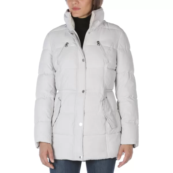 Nautica Womens Microfiber Heavy Weight Parka Down CoatCement