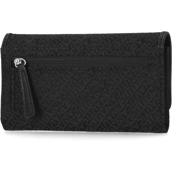 Nautica Womens Perfect CarryAll Money Manager Oraganizer with RFID Blocking WalletBlack Jacquard