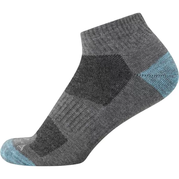 Nautica Womens Quarter Cut Moisture Control Athletic Socks with Cushioned Comfort 12 PackGreyBlack