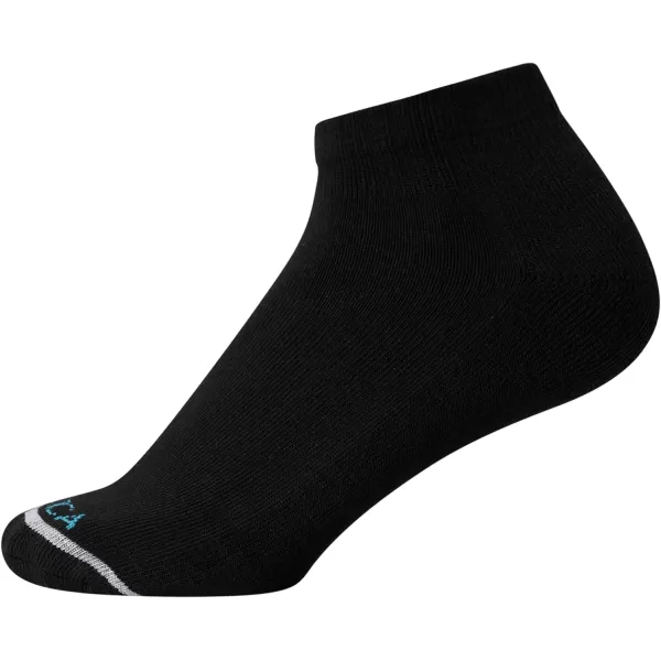 Nautica Womens Quarter Cut Moisture Control Athletic Socks with Cushioned Comfort 12 PackSolid Black