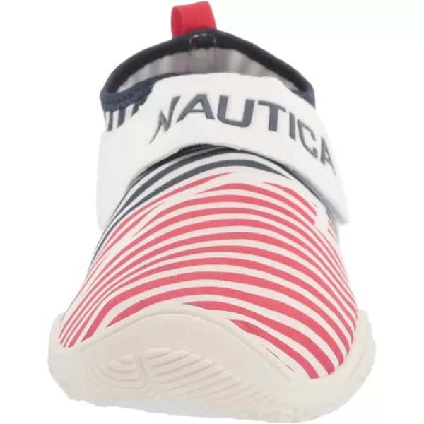 Nautica Womens Rawan Athletic Water Shoes Barefoot Beach Sports Summer ShoeArlenered White and Blue