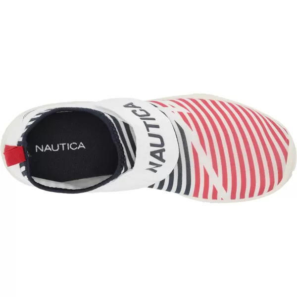 Nautica Womens Rawan Athletic Water Shoes Barefoot Beach Sports Summer ShoeArlenered White and Blue