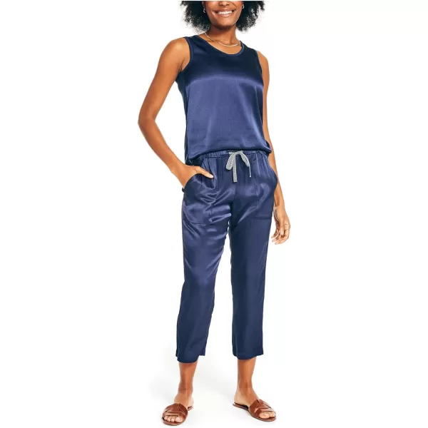 Nautica Womens Satin Cropped PantNavy Seas