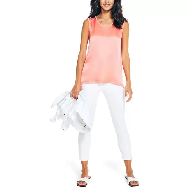 Nautica Womens Satin Tank TopPale Coral