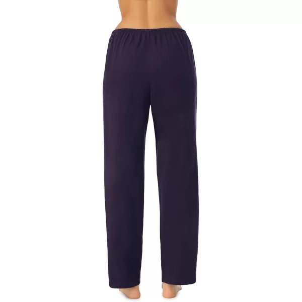 Nautica Womens Sleepwear Cotton Jersey Knit Pajama Sleep Pants Regular and Plus SizeEggplant