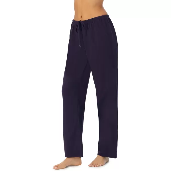 Nautica Womens Sleepwear Cotton Jersey Knit Pajama Sleep Pants Regular and Plus SizeEggplant