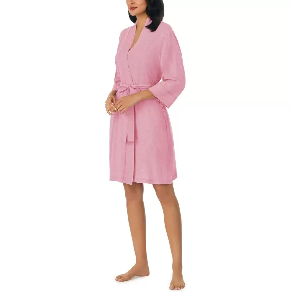 Nautica Womens Sleepwear Cotton Jersey Knit Robe Regular and Plus SizeHeather Pink