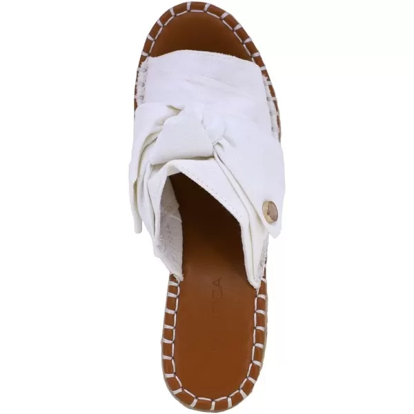 Nautica Womens SlipOn Espadrille Wedge Sandals with Knotty Bow  Summer StyleWhite