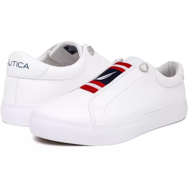 Nautica Womens SlipOn Shoes Fashionable and Comfortable Sneakers with Casual EleganceNitarawhite