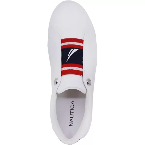 Nautica Womens SlipOn Shoes Fashionable and Comfortable Sneakers with Casual EleganceNitarawhite