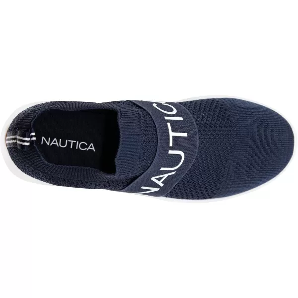 Nautica Womens SlipOn Sneakers  Comfortable Running Shoes Stylish  Easy to Wear  Perfect for Everyday WearNavy Knit