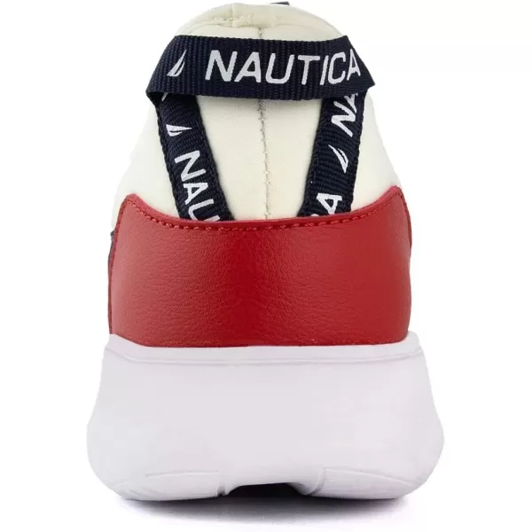 Nautica Womens SlipOn Sneakers  Comfortable Running Shoes Stylish  Easy to Wear  Perfect for Everyday WearSaffronred White Blue