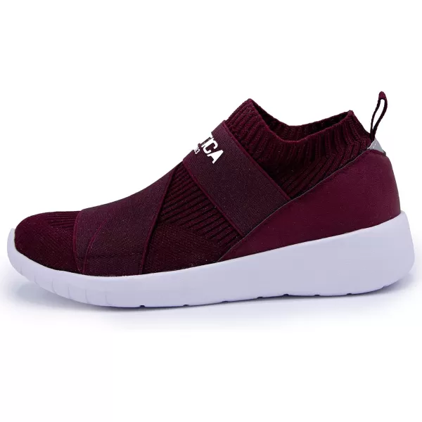 Nautica Womens SlipOn Sneakers  Comfortable Running Shoes Stylish amp Easy to Wear  Perfect for Everyday WearBurgundy