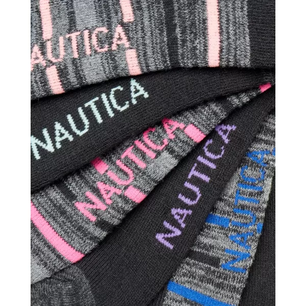 Nautica Womens Socks  Athletic Cushion Low Cut Socks 6 PackBlack